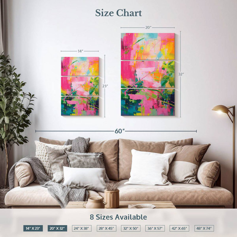 Avery Abstract Vibrant Hues, 32" H x 20" W