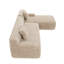 Canapé modulaire de 110 po pour salon, café. Combiné, revêtement en fausse fourrure de lapin, en forme de L, 3, modulaire Cozy Room, fourrure, en L, 3 sièges-1392578278