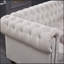 Canapé Chesterfield en tissu beige (beige)-265285565