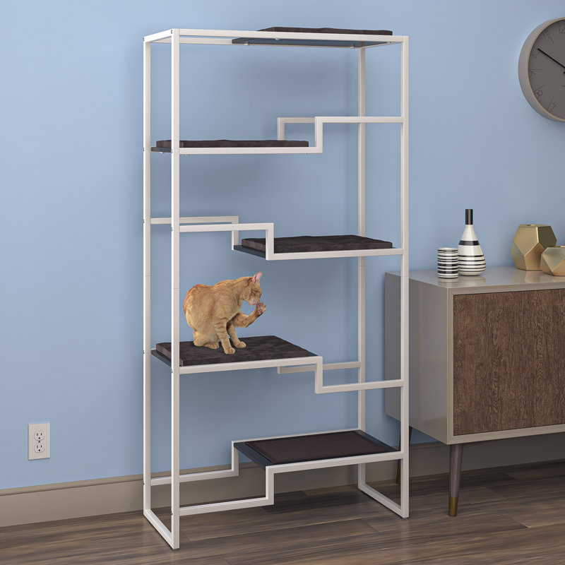 Tour pour chat 62 po Metropolitan, Blanc / noir