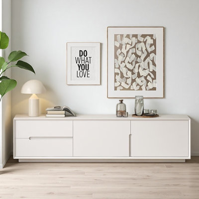 Simple and Luxurious Solid Wood TV Cabinet
