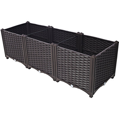 Raised Garden Bed Plastic Planter Boxes