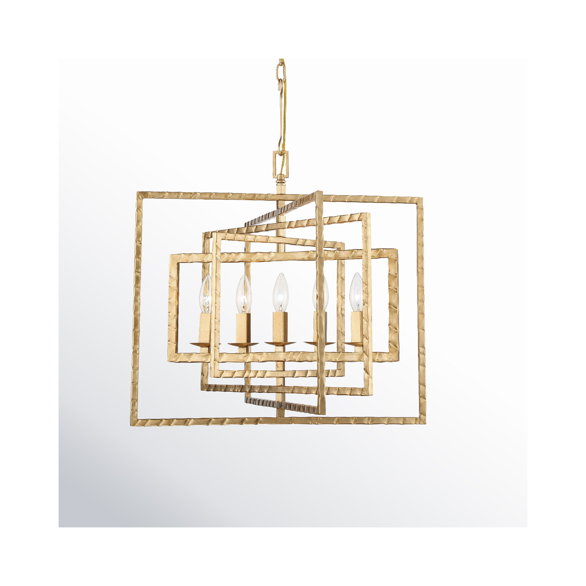 Lottie 5 Light Antique Gold Chandelier