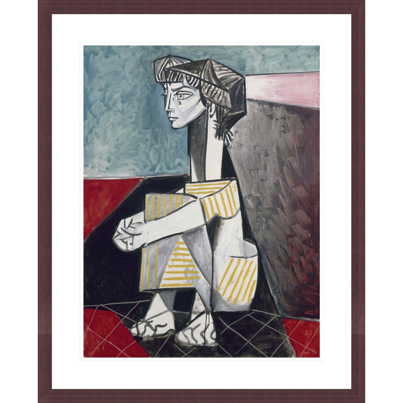 Jacqueline aux mains croisées par Jacqueline Picasso, H 28,92 po x l 23,5 po