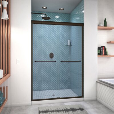 Ese 48"" W x 74.5"" H Semi-Frameless Shower Door -  Arizona Shower Door, ES54874AOBCLT