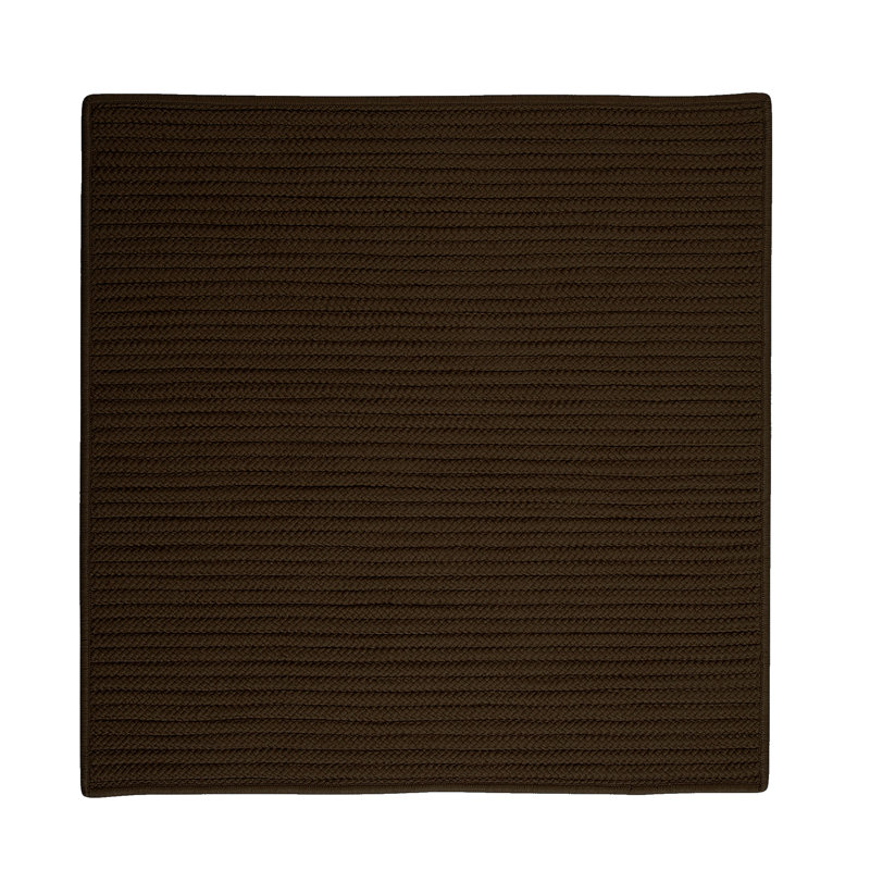 Tapis brun / brun clair tressé Glasgow, Carré 10 pi