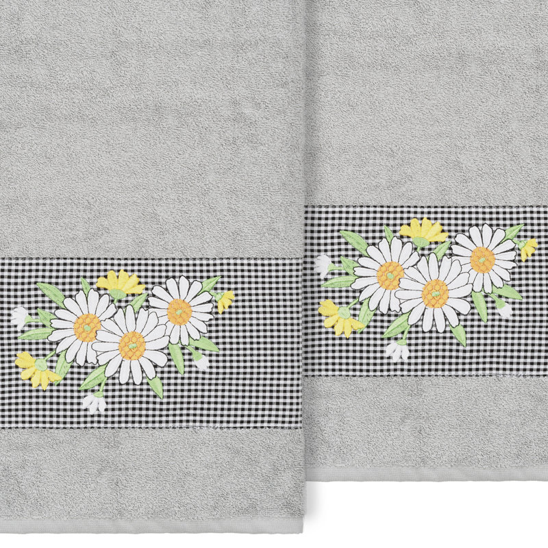 Serviette de bain 100% coton DAISY, Gris clair