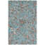 Tapis floral en polyester touffeté à la main Fredel - bleu / brun-1785764348