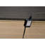 1 x table de chevet en bois massif gris chaud lignes modernes et élégantes garniture chromée garniture de chambre à coucher