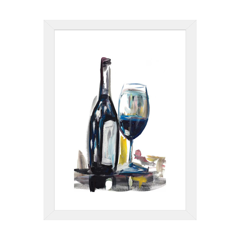 «Time for Wine I» par Andy Beauchamp - reproduction d'art, Papier encadré blanc, Blanc, H 32 po x l 24 po x P 1 po
