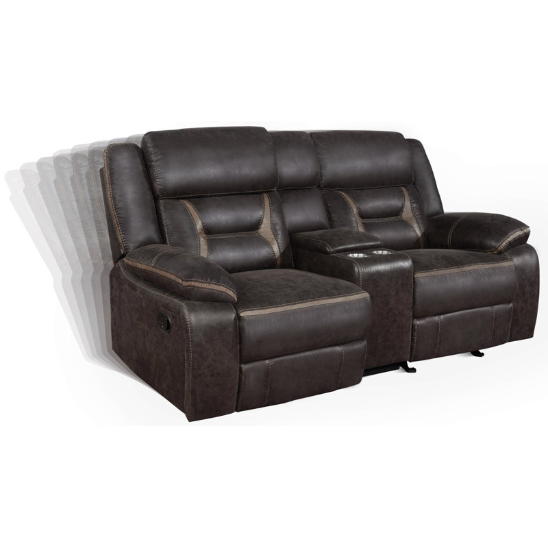 Causeuse-fauteuil à dossier capitonné Hartt, Brun