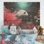 «The Graceful Pufferfish - Coastal Coral Under Water Wood», art mural sur bois de pin naturel-101401417