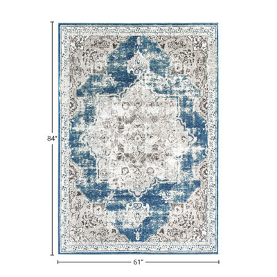 Tapis bleu sarcelle Harlow