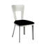 2 chaises en métal 2 pièces avec siège en microfibre noire et chaises de salle à manger de style contemporain, de 2 pièces