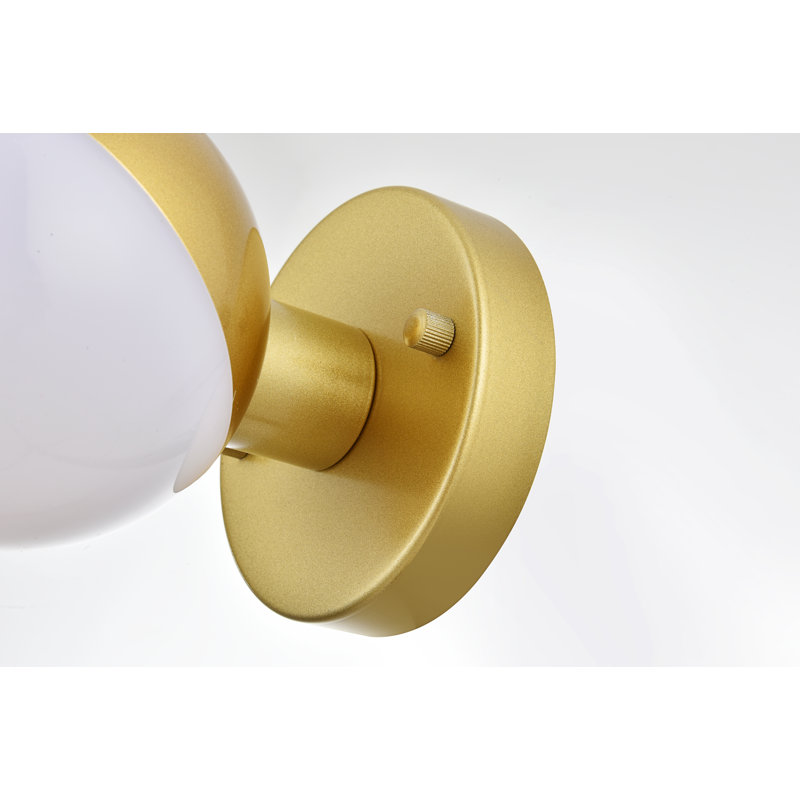 Éclairage pour meuble-lavabo à intensité variable Caniesha, Laiton, H 5 po x l 5 po x P 5 po, Une lumière