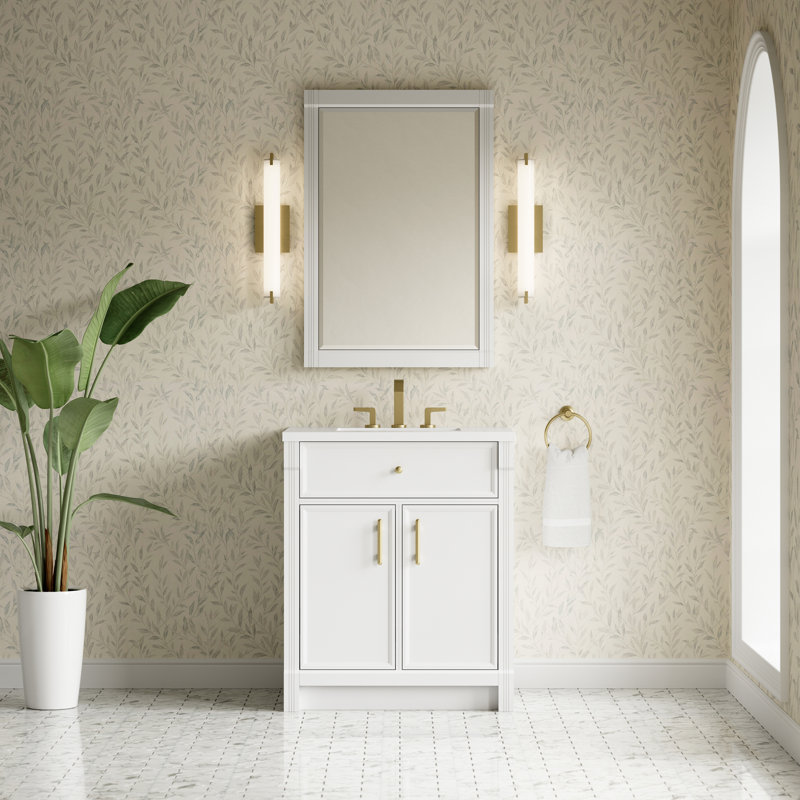 Bellshire Mirror, 38" x 26", Bright White