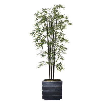 Panama 86'' Faux Bamboo Tree in Fiberstone Planter