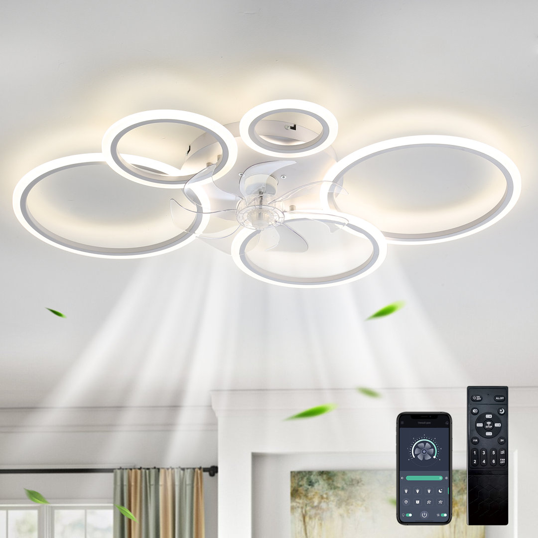 Elora 100cm LED Dimmable Reversible Ceiling Fan with Lights and Remote
