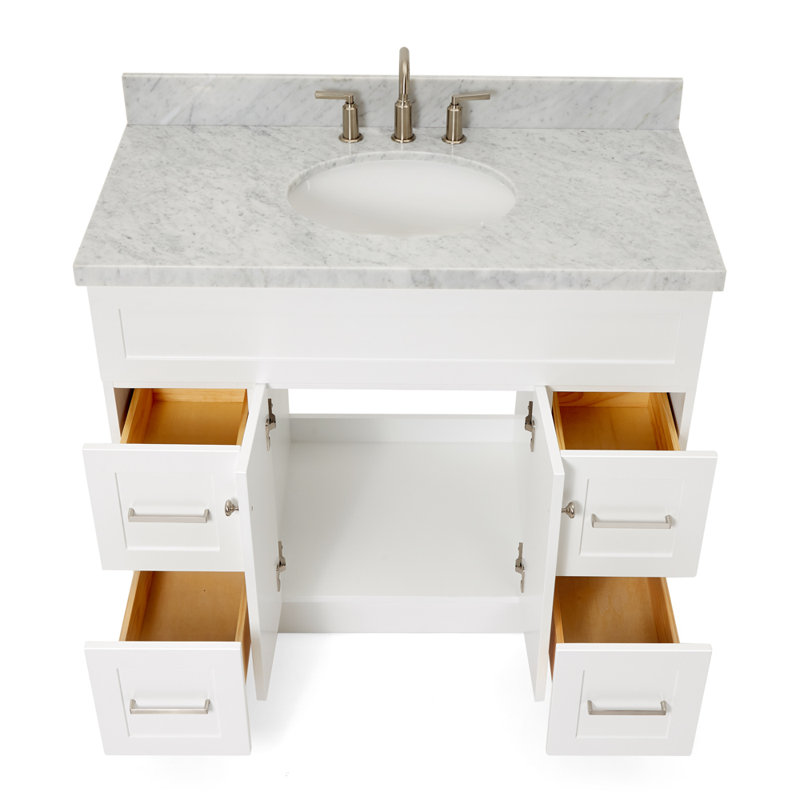 Ensemble de meuble-lavabo simple 43 po Abell, Blanc