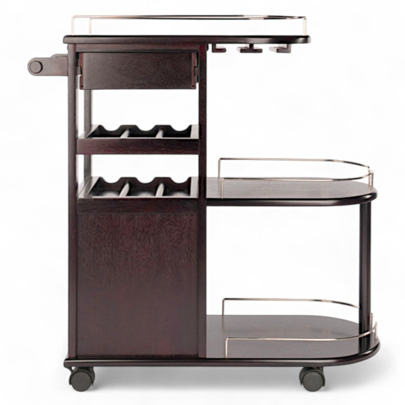 Red Barrel Studio® Burchard Espresso Entertainment Cart | Wayfair