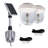 Light My Shed IV Solar LED Area Light with 2-Light Integrated Bright White Light Bulb