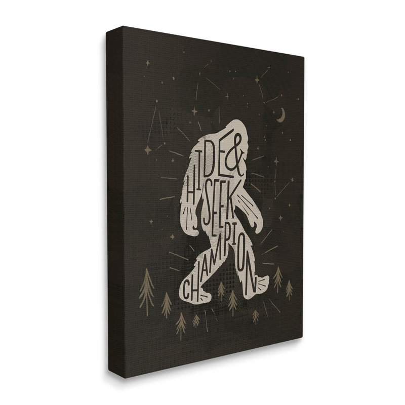 «Hide & Seek Champion Bigfoot Buti» par Loni Harris, H 40 po x l 30 po x P 1,5 po