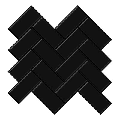 12" X 12" PVC Peel & Stick Thicker Herringbone Tile
