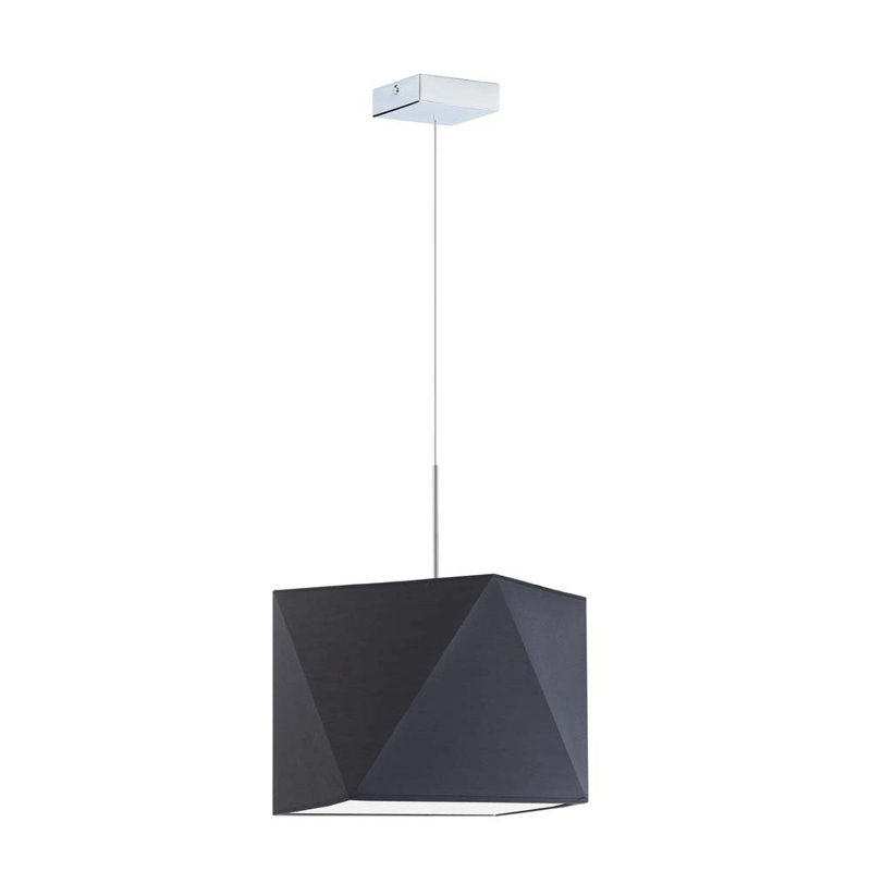 Denegar 1 - Light Single Pendant, Black, Silver