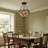 3 Light Dimmable Tiffany Style Dragonfly Semi-Flush Mount Ceiling Light Fixture, Pastoral Lotus Flower Stained Glass Chandelier
