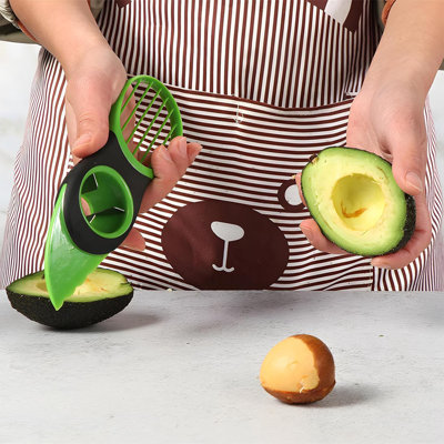 Bartans 3-in-1 Avocado Slicer Tool, Multifunctional Fruit Peeler, Cutter, Mash and Scooper 1 pack
