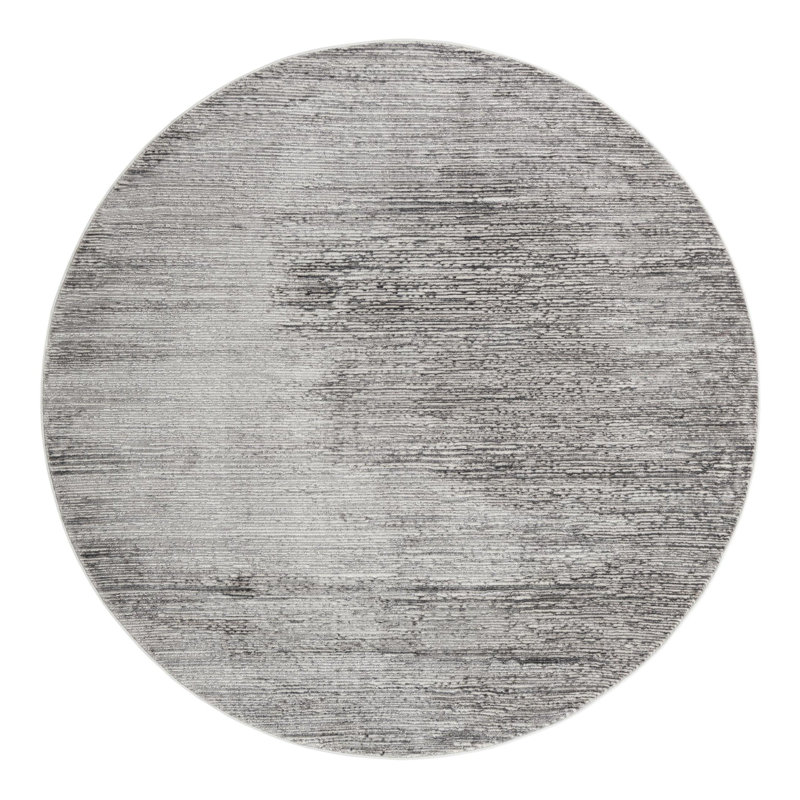 Tapis gris Glenn, Rond 10pi
