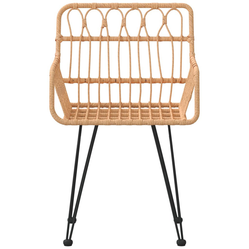 Fauteuil de salle à manger Hum Patio, Brun