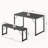 Ezzah Rectangular Dining Set with Benches-883681608-815841248-815841251
