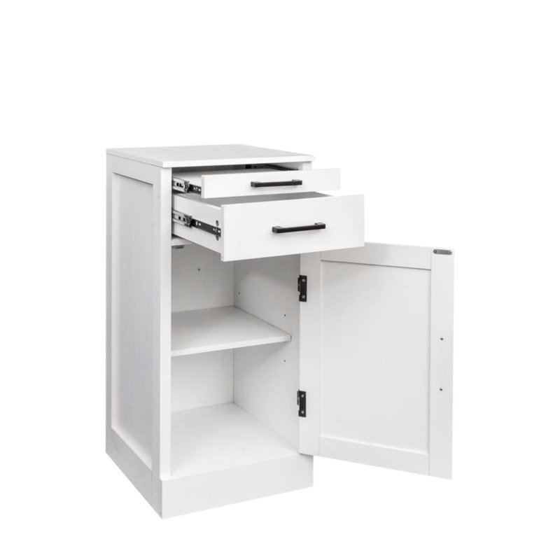 Modular Wine Bar Cabinet, White