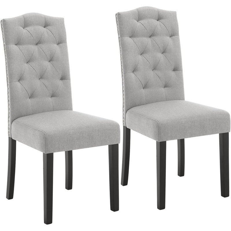 Alera 49cm H Linen Upholstered Parsons Chair, Light Grey Linen