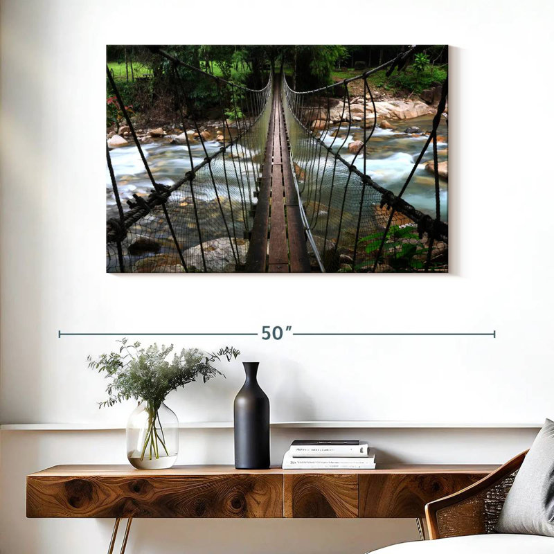 Lilie Steep Rope Bridge, 26" H x 39" W