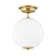 Sphere No.1 - 1 Light Semi Flush By Mark D. Sikes - Aged Brass Frame - Clear Shade