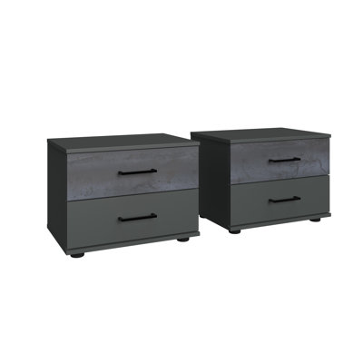 Arujan 52cm W Manufactured Wood Bedside Table