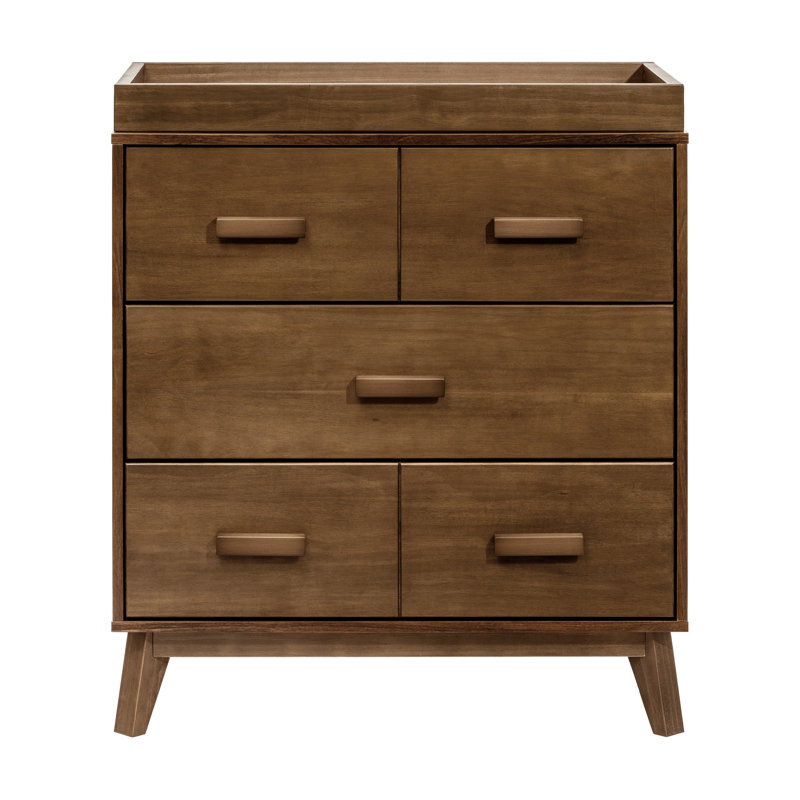 Scoot 3 Drawer Changing Table, Natural Walnut