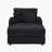 Comfortable Spring Armchair and Ottoman Set with Cup Holder and Corduroy-898069722