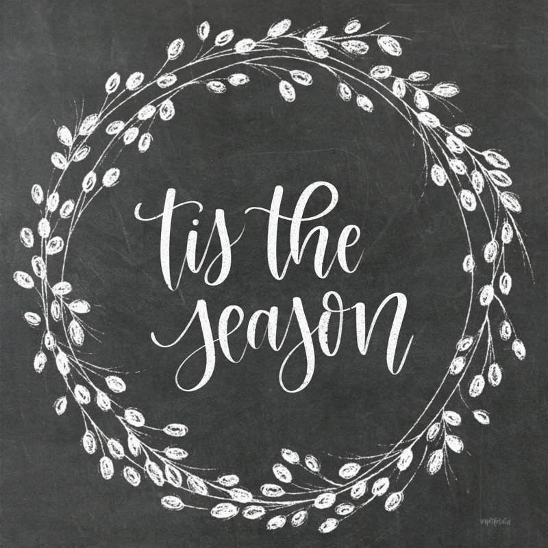 «Tis the Season Wreath» par imperfect Dust - reproduction sur toile tendue, H 30 po x l 30 po x P 1,25 po