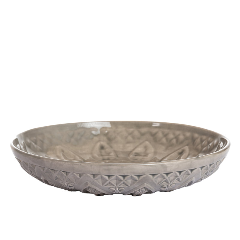 Coppermill Kitchen Vintage Inspired Ceramic Ceramic Platter, Gray