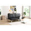 Space Black Leather Bed, Easy To Use, 650Lbs Weight Load, 66.07In Depth, 32.55In Width, 33.35In Height Versatile Assemble & Store, Capacity,