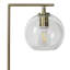 Lampe de table moderne moderne classique pour salon, chambre à coucher, bureau, étude, conception originale, lampe de table européenne, lampe de table facile à assembler, lampe de table à angle droit en verre - Bronze 110V