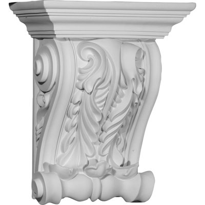 Endurathane Lyon Twin Leaf Corbel, 11 3/4"W x 5 7/8"D x 14 1/8"H, Factory Primed (2-Pack)