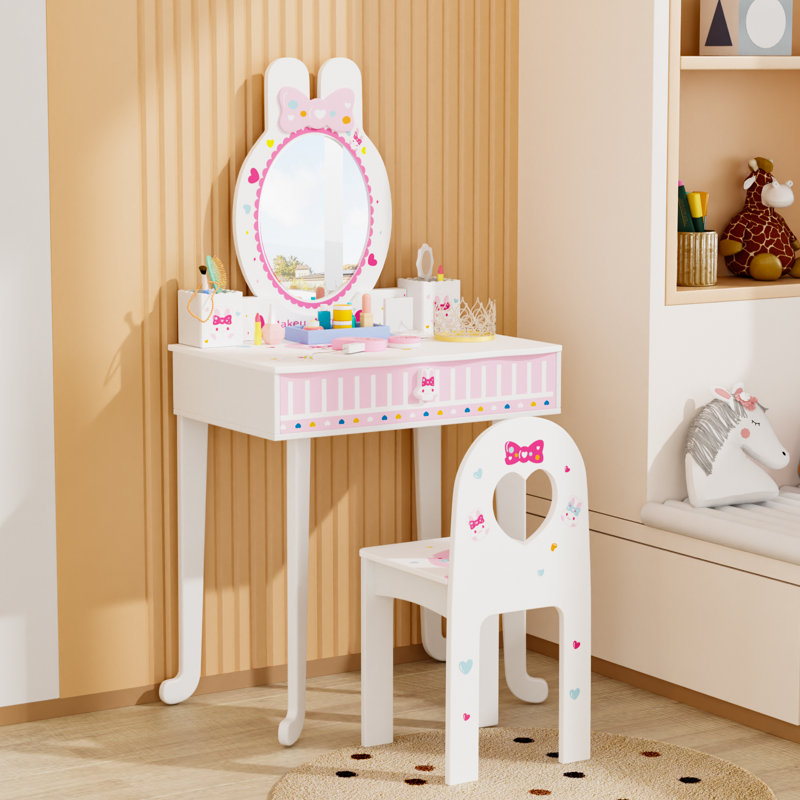 Ensemble de meuble-lavabo pour enfant l 20 "avec miroir, Blanc
