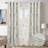 Floral Curtains 100% Blackout Curtains Linen Look Room Darkening Thermal Insulated Grommet Curtains-2034535651