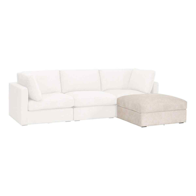 Repose-pieds modulaire en tissu Daley