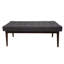 Grey Fabric For Living Room Decoration - , Buttoned, Rubberwood Legs, Walnut Finish Area With Mid Century Style,