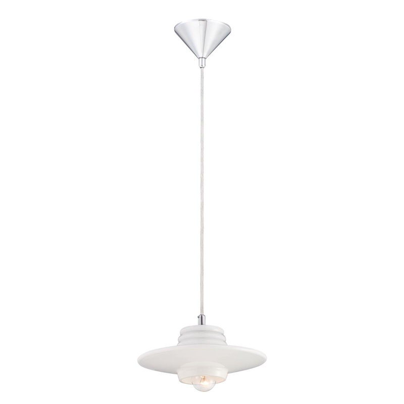 Luminaire suspendu géométrique simple à 1 lumière, Blanc